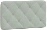 vidaXL Bett Kopfteil-Kissen Hellgrau 80 cm Samt (1-tlg)