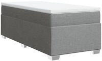 vidaXL Bett Boxspringbett mit Matratze Hellgrau 90x190 cm Stoff