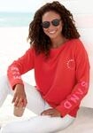 Sweatshirt ELBSAND "Anvor", Damen, Gr. S (36), rot, angeraute Sweatware,