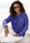 Sweatshirt ELBSAND "Anvor", Damen, Gr. S (36), blau, angeraute Sweatware,