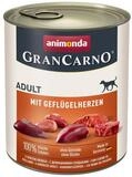 Animonda GranCarno Adult Gefl&uuml;gelherzen 800 g - 6 St&uuml;ck, Nassfutter f&uuml;r: Hund