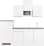 Flex-Well K&uuml;chenzeile Lucca, Breite 210 cm, mit K&uuml;hlger&auml;t und...