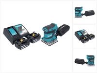 Makita Exzenterschleifer DBO 484 RF Schwingschleifer 18 V 112 x 102 mm + 2x Akku 3,0