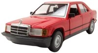 Bburago Modellauto Mercedes 190E 1987 rot, Ma&szlig;stab 1:24