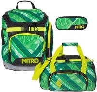 NITRO Schulrucksack Jungen M&auml;dchen Rucksack Schulrucksackset (3 Teile Set, inkl.