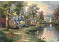Schmidt Spiele Puzzle Holzpuzzle Thomas Kinkade Studios: Dorf Am See (1000...