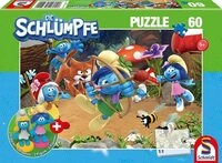Schmidt Spiele Puzzle Azrael in Schlumpfhausen, 60 Teile, mit Add-on (2...