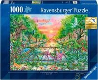 Ravensburger Puzzle Vertr&auml;umte Fahrr&auml;der in Amsterdam, 1000 Puzzleteile, Made...