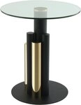 Kayoom Beistelltisch Ontario 225, Runde Glasplatte aus Sicherheitsglas, 100%