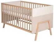 Schardt Babybett Kombi-Kinderbett 70x140 Happy, Dekor Carat beige/Connery natur