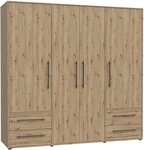 FORTE Kleiderschrank Mokkaris, zeitloses Design, 3&ndash;4 T&uuml;ren, Made in Europe (B/H/T