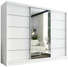 A&J M&ouml;belLand GmbH Schiebet&uuml;renschrank AURELIA 1 mit 3 Schubladen und Spiegel (TOP