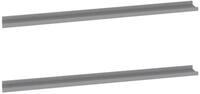 vidaXL Wandregal, Regale 2 Stk. Grau 115x9x3 cm