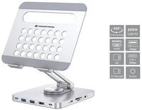 Conceptronic Laptop-Dockingstation DONN26G, 360&deg; drehbare Basis, faltbar,