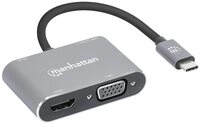 MANHATTAN Laptop-Dockingstation USB-C&reg; auf HDMI & VGA 4-in-1 Docking 130691, USB-C&reg;