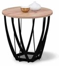 M2 Kollektion Beistelltisch Metall in schwarz / Artisan Eiche Dekor - 50x50...