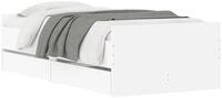 vidaXL Bett Bettgestell mit Schubladen Wei&szlig; 90x200 cm