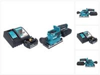 Makita Exzenterschleifer DBO 382 RF1 Akku Schwingschleifer 18V 93x185 mm + 1x...