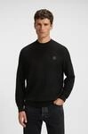 Strickpullover BOSS ORANGE "Anion Cotton Cashmere", Herren, Gr. L, schwarz