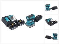 Makita Exzenterschleifer DBO 484 RG Schwingschleifer 18 V 112 x 102 mm + 2x Akku 6,0