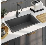 vidaXL Edelstahlsp&uuml;le vidaXL Handgemachte Einbausp&uuml;le Schwarz Edelstahl