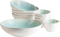 M&Auml;SER Salatsch&uuml;ssel FROZEN, Salatsch&uuml;ssel-Set, Steinzeug, Steinzeug, (9-tlg)