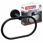 tesa Handtuchhalter 1 x MOON BLACK Handtuchring, schwarz matt - 5,3 cm : 18,4 cm : 13