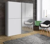 FORTE Schwebet&uuml;renschrank "White Kiss", Made in Europe, ideal f&uuml;r kleine R&auml;ume