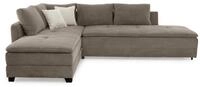 luma-home Ecksofa 15162, Dauerschl&auml;fer-Doppelbett B306/T223/H95 cm,...