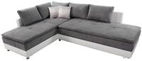 luma-home Ecksofa 15104, Dauerschl&auml;fer-Doppelbett B306/T223/H95 cm, Bettkasten,