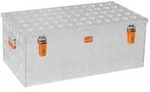 ALUBOX Aufbewahrungsbox mit Deckel Alukiste Riffelblech (140 Liter),...