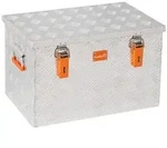 ALUBOX Aufbewahrungsbox mit Deckel Alukiste Riffelblech (67 Liter), Fangb&auml;nder im
