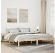 vidaXL Bett, Extra langes Massivholzbett ohne Matratze 200x220 Kiefernholz