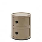 Kartell Container Componibili mit zwei F&auml;chern Taupe