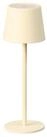FH Lighting LED Tischleuchte ROXI, H 27,5 cm, Creme, Kunststoff, Akkubetrieben,