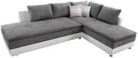 luma-home Ecksofa 15103, Dauerschl&auml;fer-Doppelbett B306/T223/H95 cm, Bettkasten,