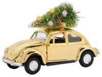 Bastion Collections Weihnachtsfigur Dekoration xMAS CAR gold, 5x8x12,5 cm