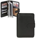 BIND Terminplaner "Business" A6 (14x19cm) Terminkalender Leder schwarz, mit...