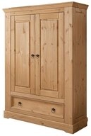 Lomadox Kleiderschrank STEINKJER-69 W&auml;scheschrank, Kiefer massiv, eichefarben