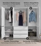 mokebo Kleiderschrank Der Grenzenlose (6-T&uuml;rig & 3 Schubladen) Garderobenschrank,
