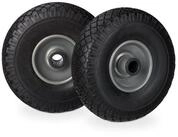relaxdays Sackkarren-Rad Sackkarrenrad Vollgummi im 2er Set, Schwarz-Grau