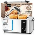 Lebenlang Toaster Premium 4-Scheiben Multifunktionstoaster aus Edelstahl, 4-Scheiben,