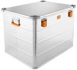 ALUBOX Aufbewahrungsbox Alukiste Transportkiste mit Druckguss Stapelecken (stapelbar