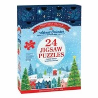 EUROGRAPHICS Adventskalender Puzzle Christmas Village- Joanne Cave, 24 x 50...
