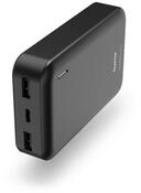 Hama Powerbank 10000mAh, 1x USB-C, 2x USB-A, Anthrazit, akkuschonend Laden Powerbank