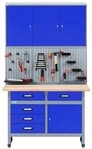 K&Uuml;PPER Werkstatt-Set 70424, 120 cm breit, Werkbank, H&auml;ngeschrank, Lochwand,