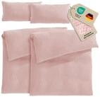 Pure Label Bettw&auml;sche Musselin Bettw&auml;sche 4tlg 2x135x200+2x40x80 - Rosa,...