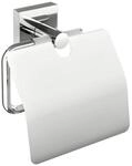 tesa Toilettenpapierhalter 1 x EKKRO WC-Papierrollenhalter mit Deckel (Komplett-Set,