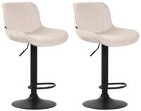 CLP Barhocker Lentini Samt (Set, 2er), h&ouml;henverstellbar, drehbar