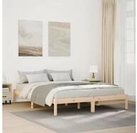 vidaXL Bett, Massivholzbett Extra Lang ohne Matratze 140x210 Kiefernholz